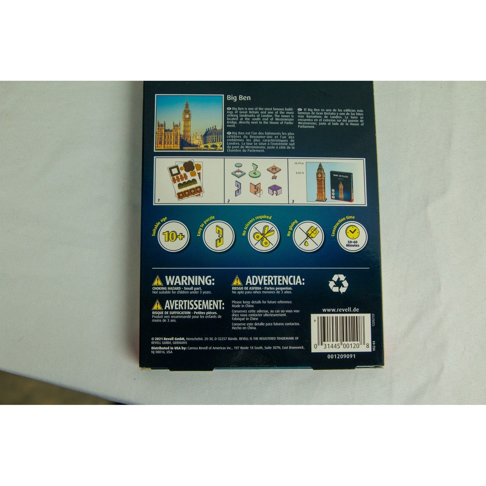 Revell Big Ben 3D Puzzle 13 Parts No Glue or Scissors Required 00120 - Picture 7 of 7